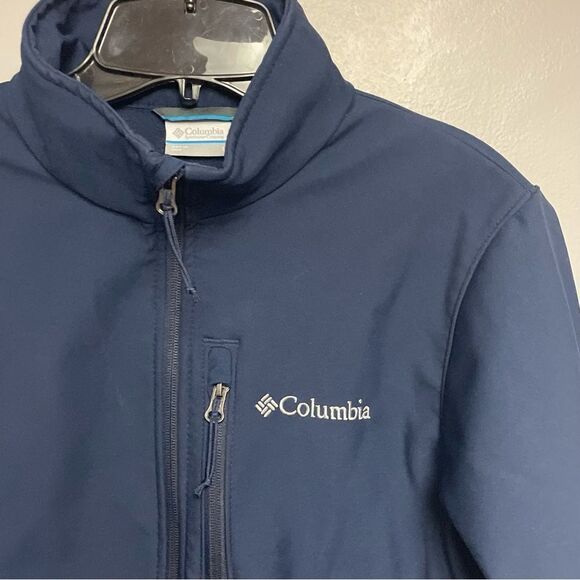 Columbia Jacket Waterproof Soft shell ascender coat full zip Navy blue men’s s - Picture 3 of 5